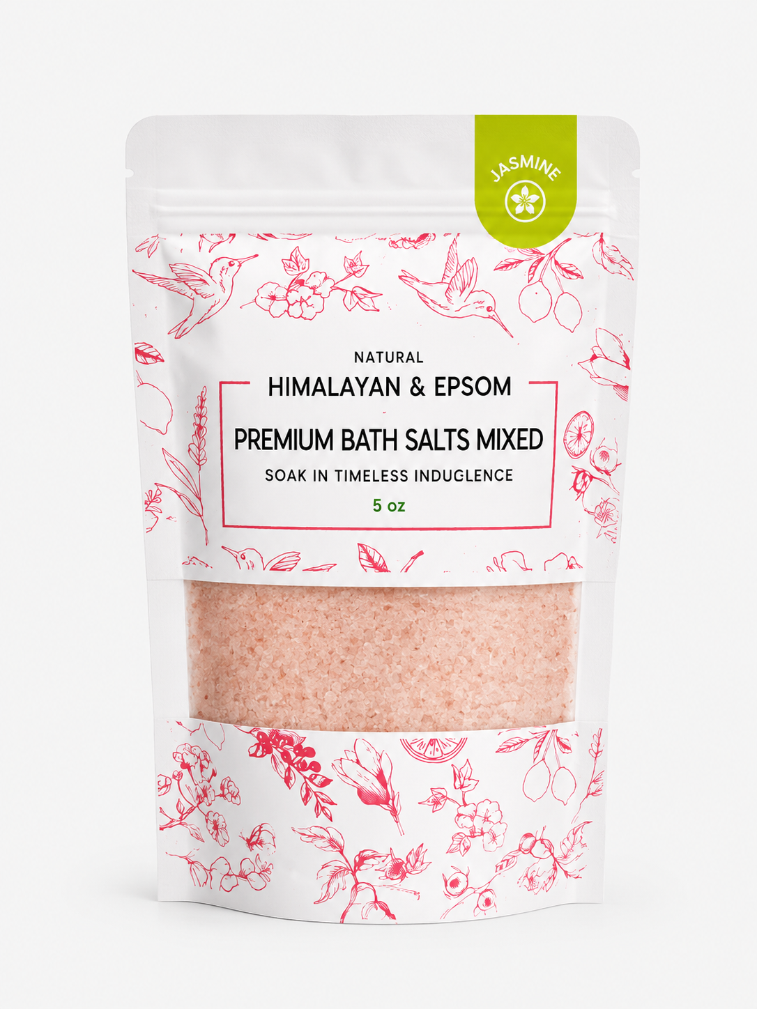 Premium Himalayan & Epsom Bath Salt – 5 oz 48 Pouches/Case