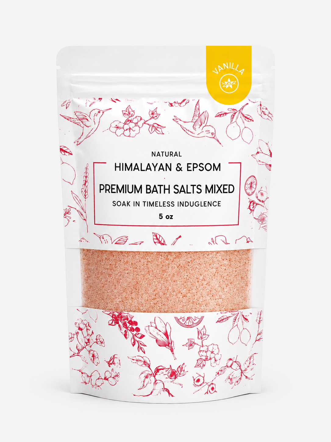 Premium Himalayan & Epsom Bath Salt – 5 oz 48 Pouches/Case