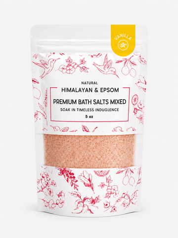 Premium Himalayan & Epsom Bath Salt – 5 oz 48 Pouches/Case