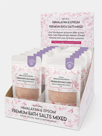 Premium Himalayan & Epsom Bath Salt – 5 oz 48 Bags/Case