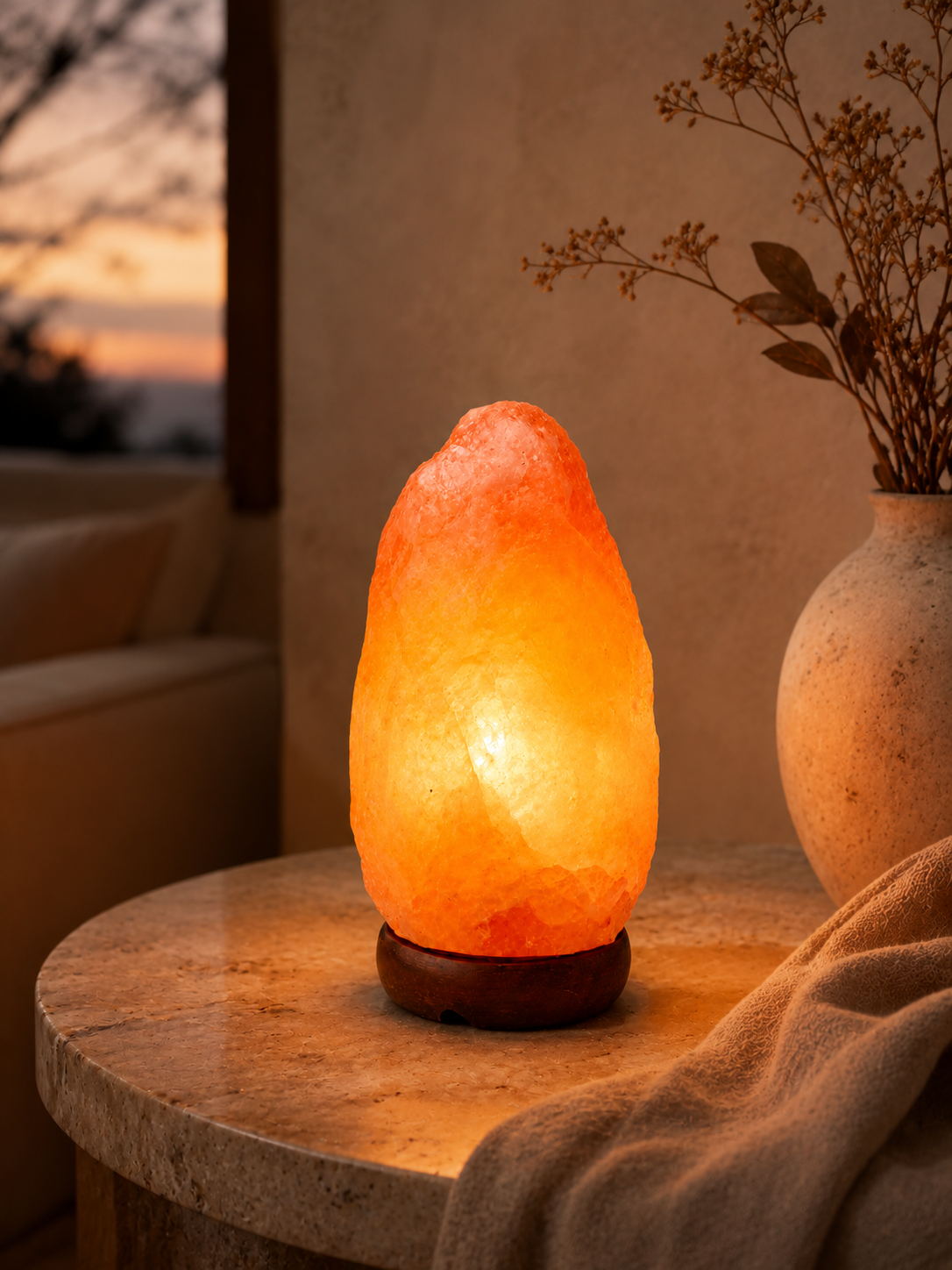 Himalayan Salt Lamp 8–10 Inch with Bulb & Cord - 4 Pcs/Case