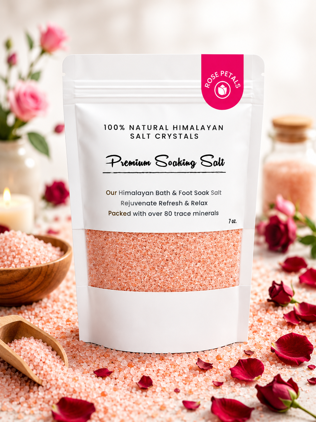 Premium Natural Himalayan Bath Salt Sand – 7 oz 48 Pouches/Case
