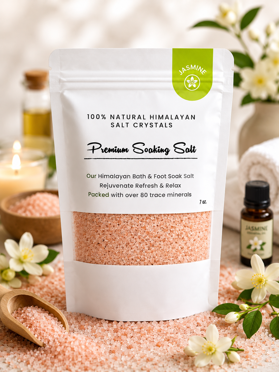 Premium Natural Himalayan Bath Salt Sand – 7 oz 48 Pouches/Case
