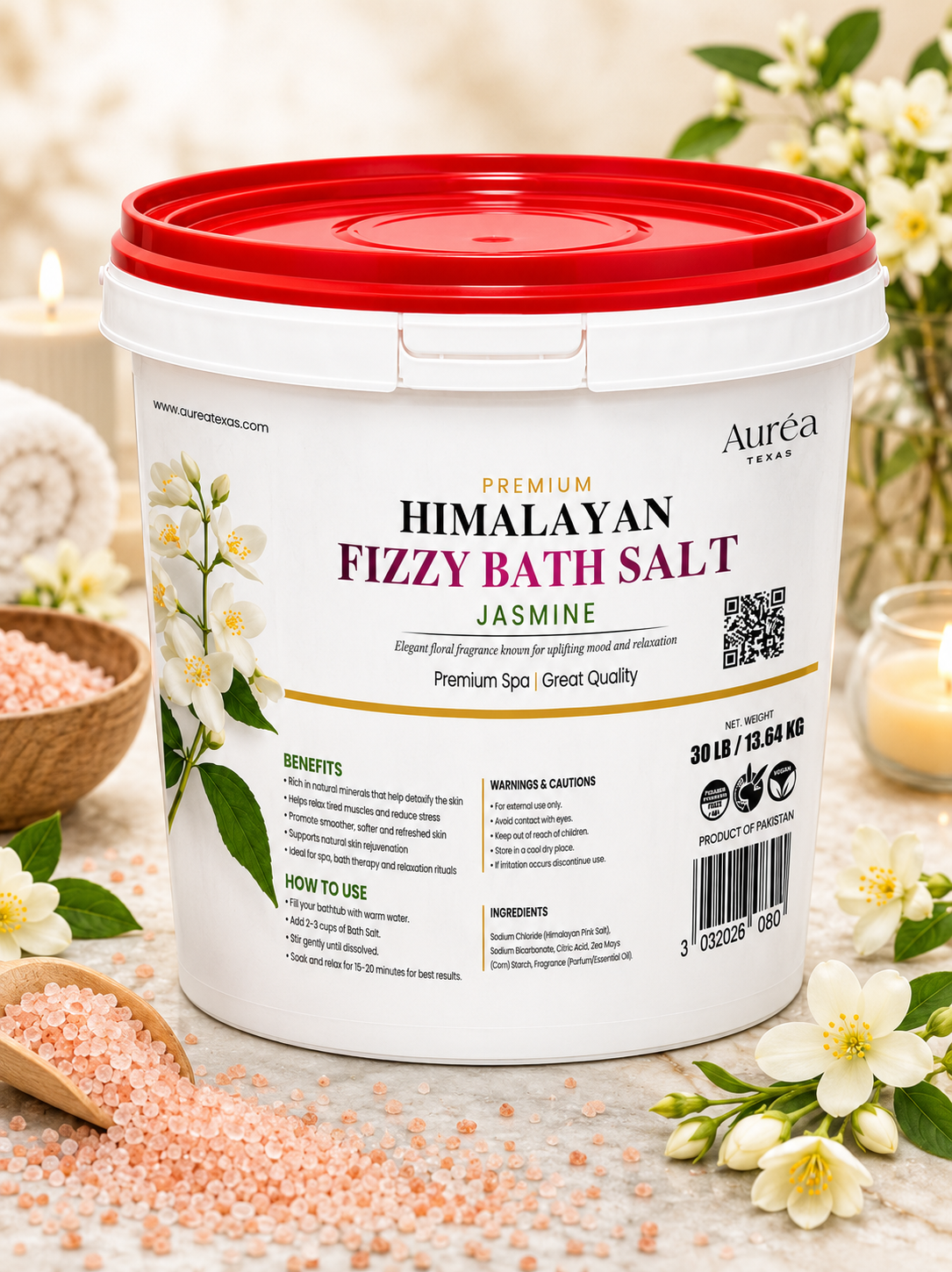 Premium Himalayan Fizzy Bath Salt – 30 lb Bucket
