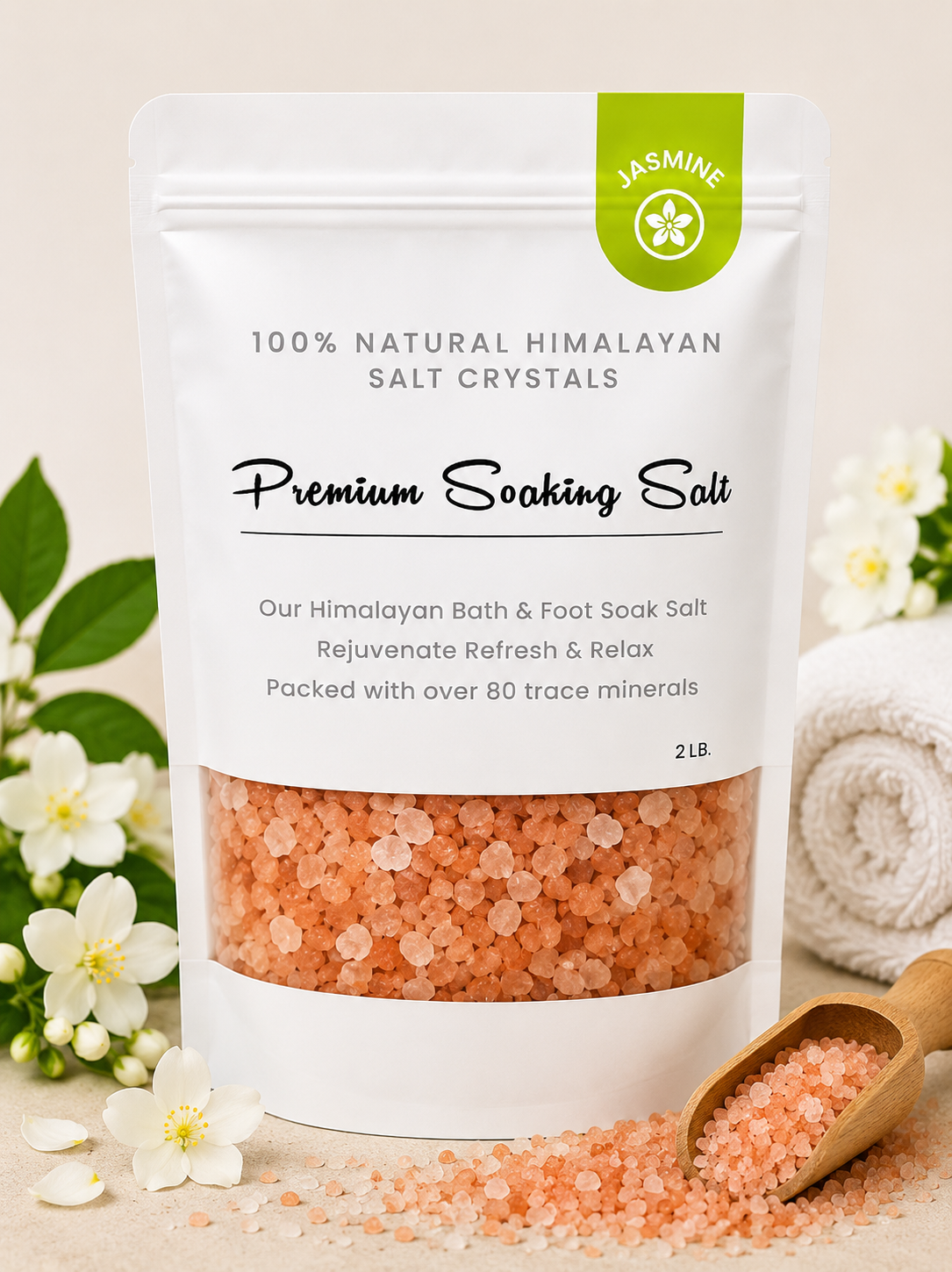 2 lb Himalayan Bath Salt Crystals — Case of 12