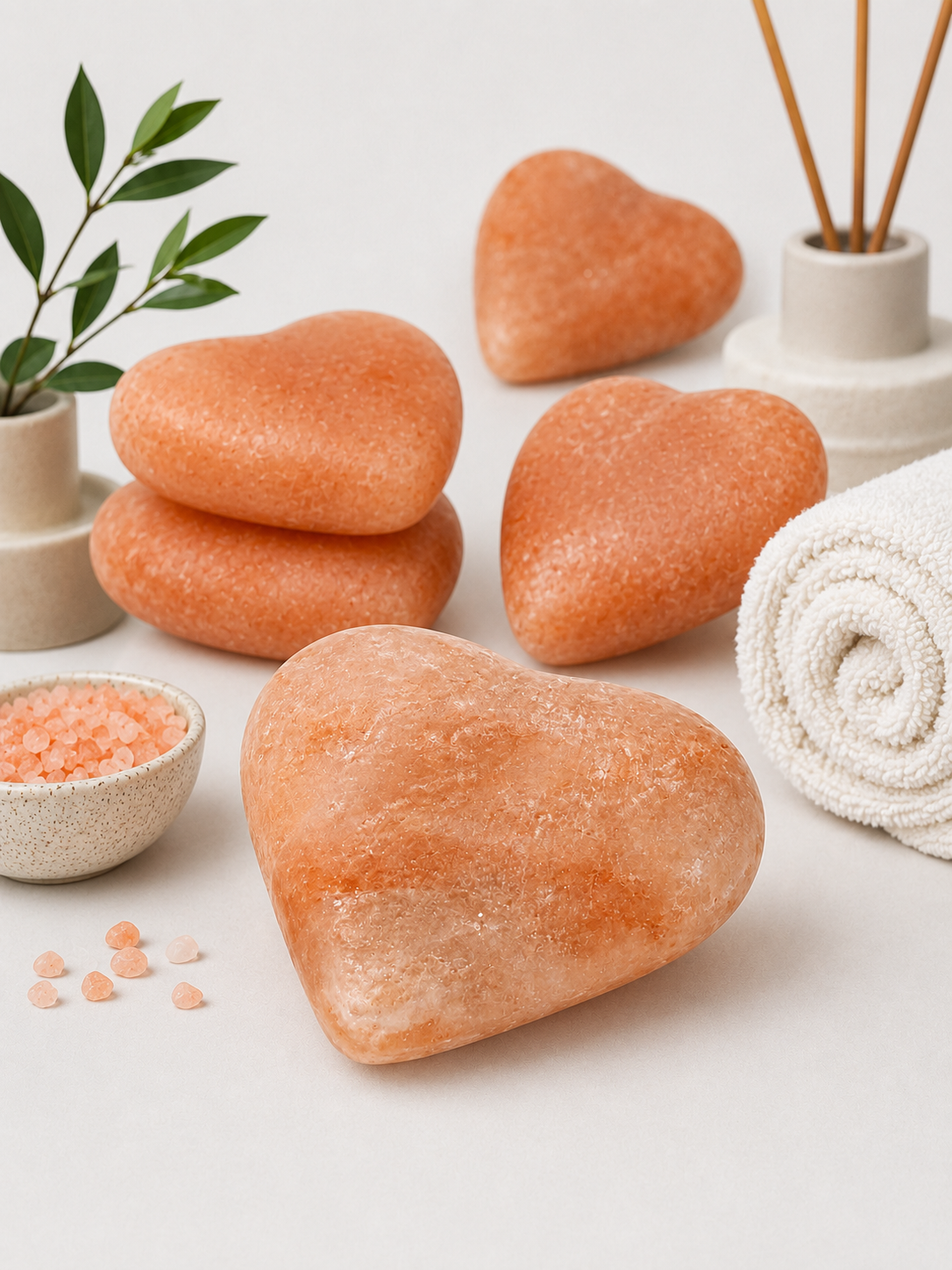 Himalayan Heart Massage Stones — Wholesale 1 Pcs/Box, 10 Pcs Case