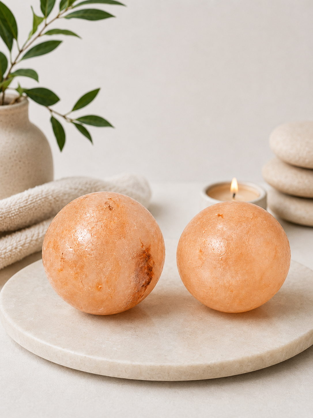 Himalayan Orb Massage Stones — Wholesale 2 Pcs/Box, 10 Pcs Case