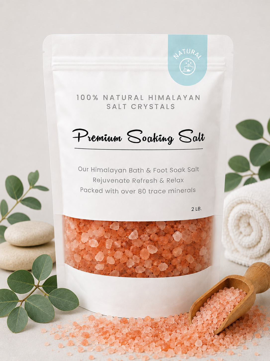 2 lb Himalayan Bath Salt Crystals — Case of 12
