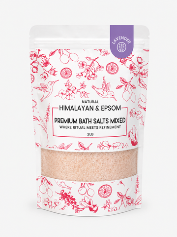 Premium Himalayan & Epsom Bath Salt Mixed – 2 lb, 12 Pouches/Case
