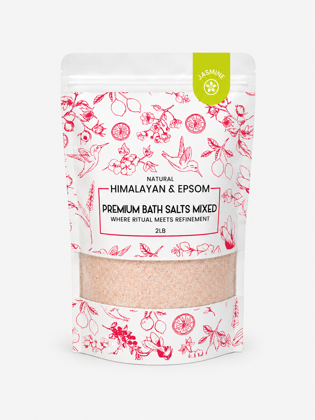 Premium Himalayan & Epsom Bath Salt Mixed – 2 lb, 12 Pouches/Case