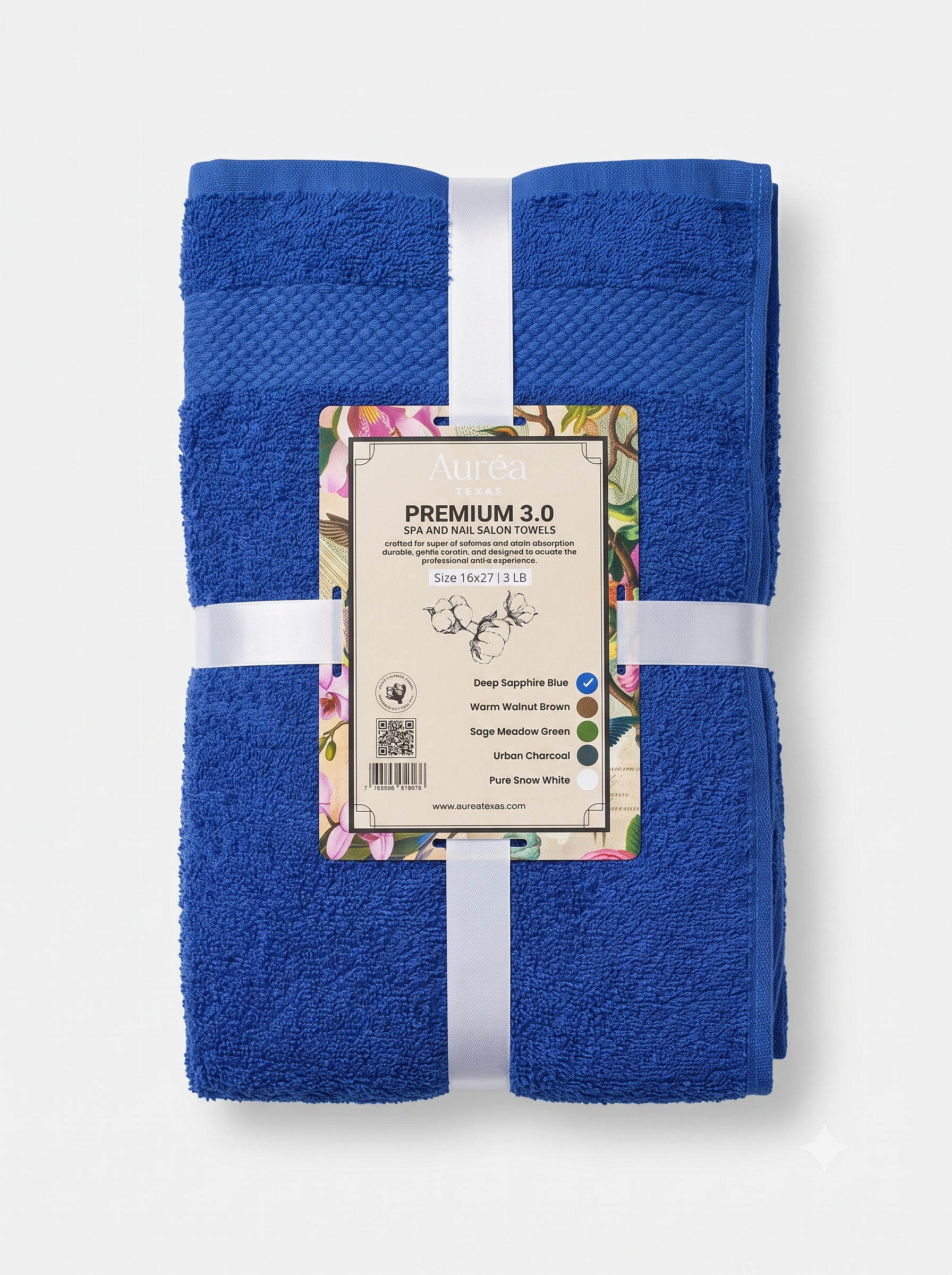 Premium Deep Sapphire Blue Hand Towel – 3 lb (16 x 27) | 10 Dozen Case