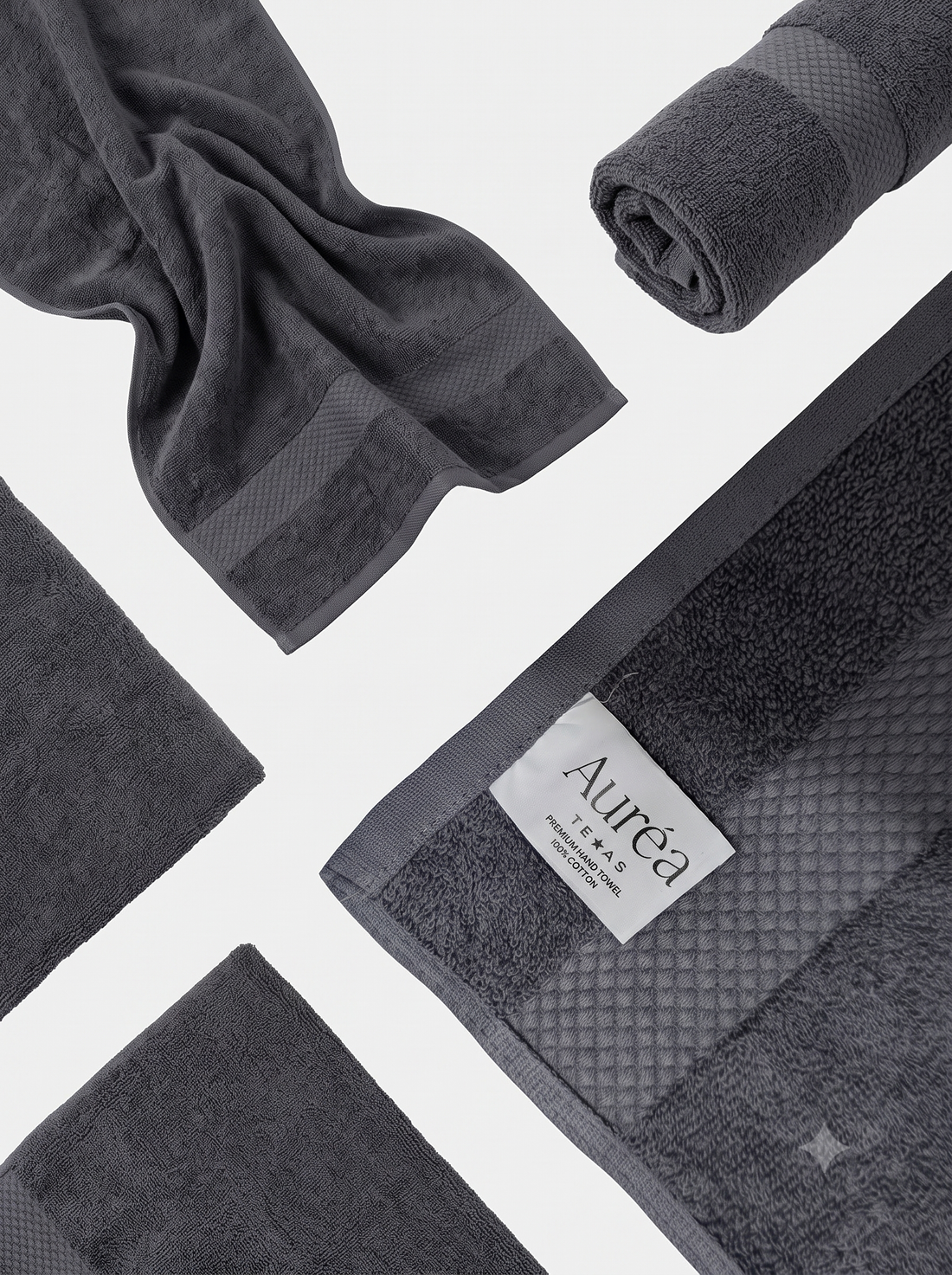 Premium Urban Charcoal Hand Towel – 3.5 lb (16 x 29) | 10 Dozen Case
