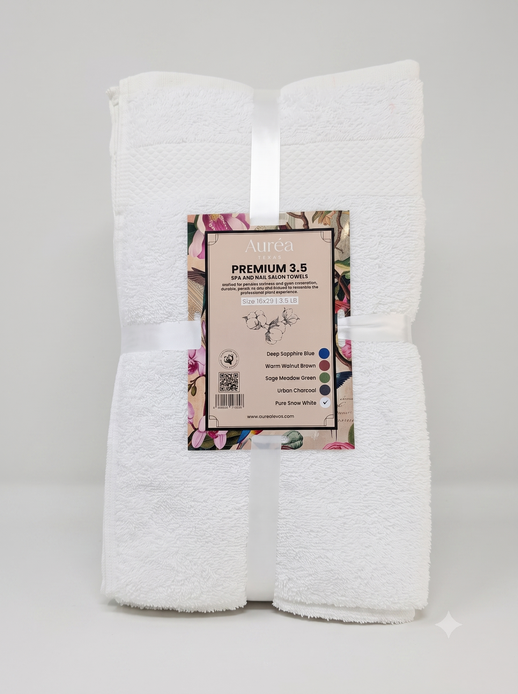 Premium Pure Snow White Hand Towel – 3.5 lb (16 x 29) 10 Dozen/Case
