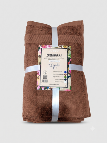 Premium Warm Walnut Brown Hand Towel – 3 lb (16 x 27) | 10 Dozen Case