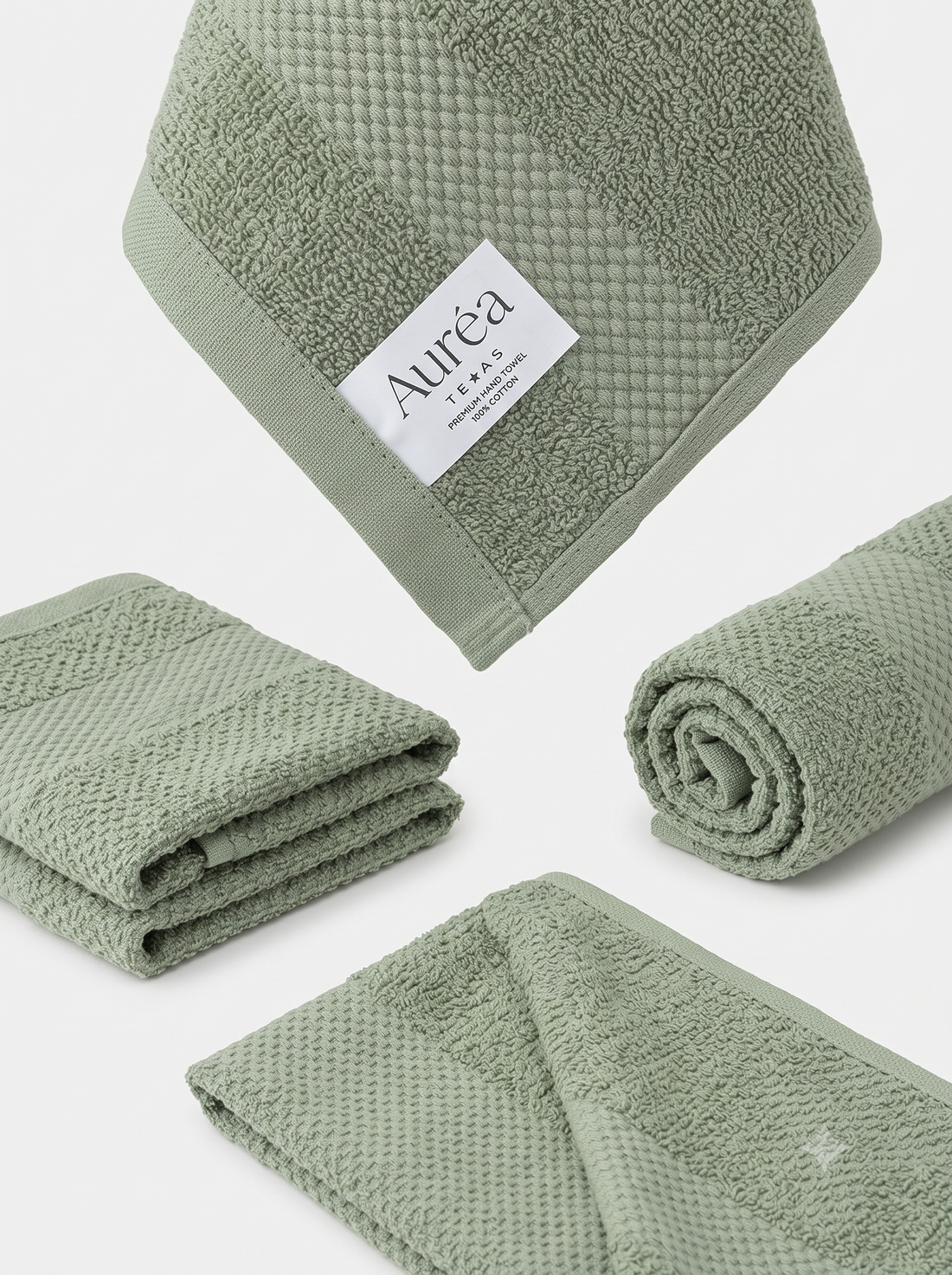 Premium Sage Meadow Green Hand Towel – 3.5 lb (16 x 29) | 10 Dozen Case