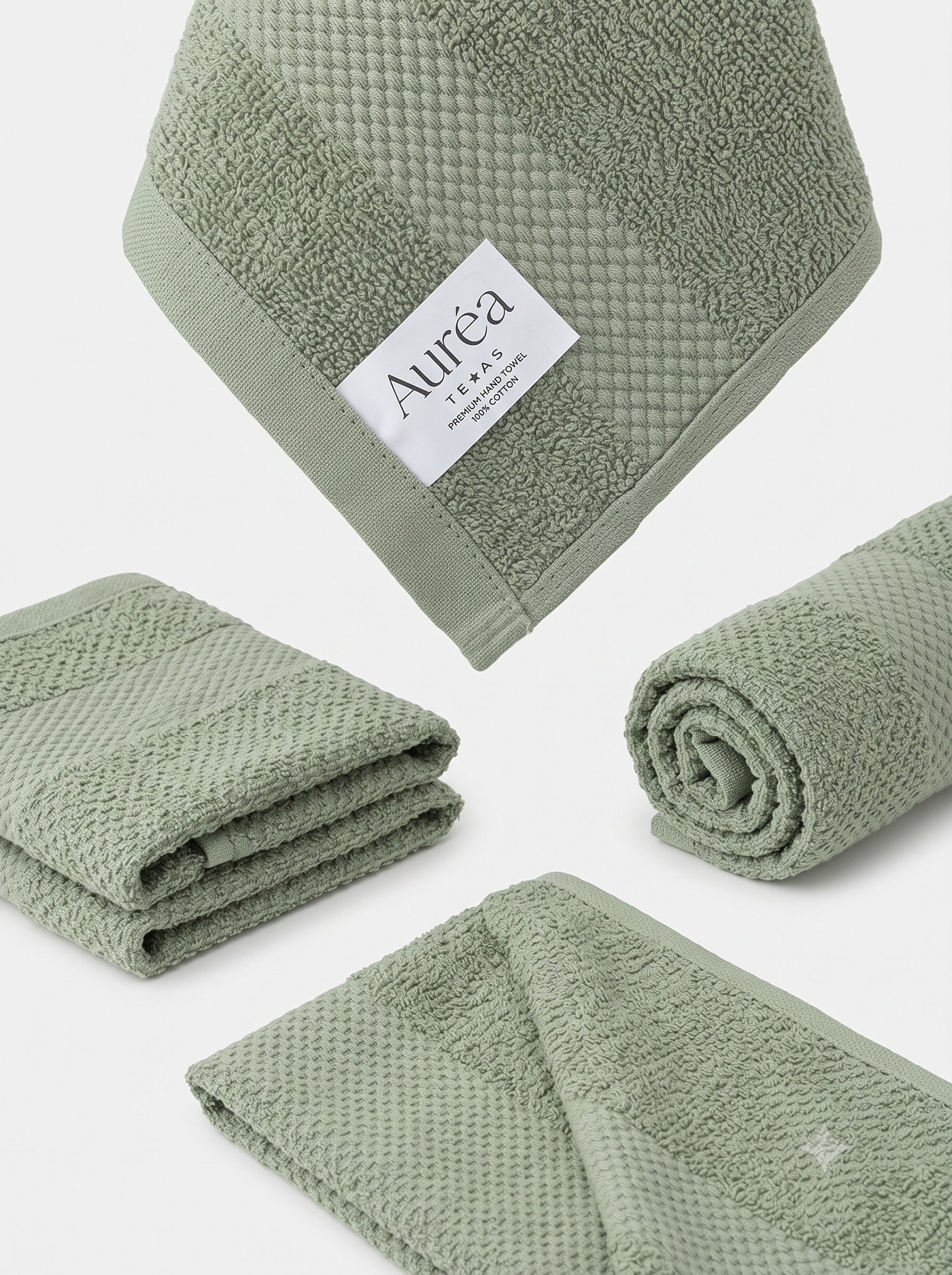 Premium Sage Meadow Green Hand Towel – 3.5 lb (16 x 29) | 10 Dozen Case
