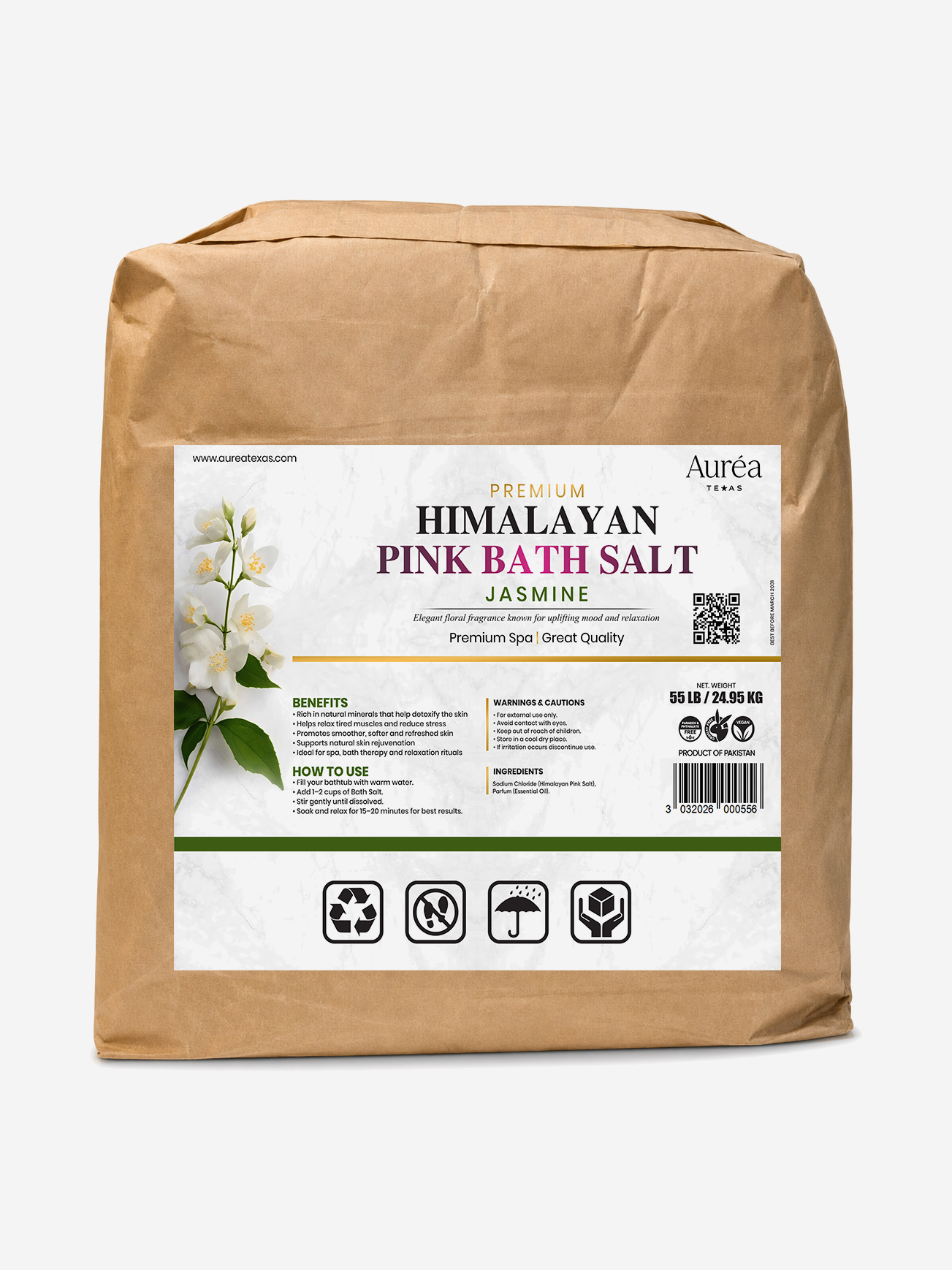 Premium Himalayan & Epsom Bath Salt – 55 lb Bag