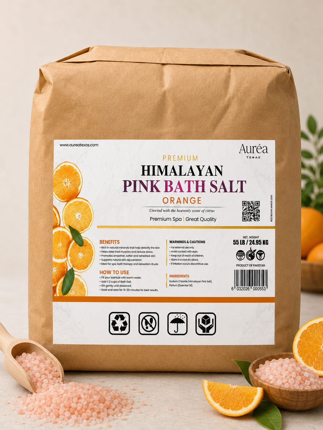 Premium Himalayan & Epsom Bath Salt – 55 lb Bag