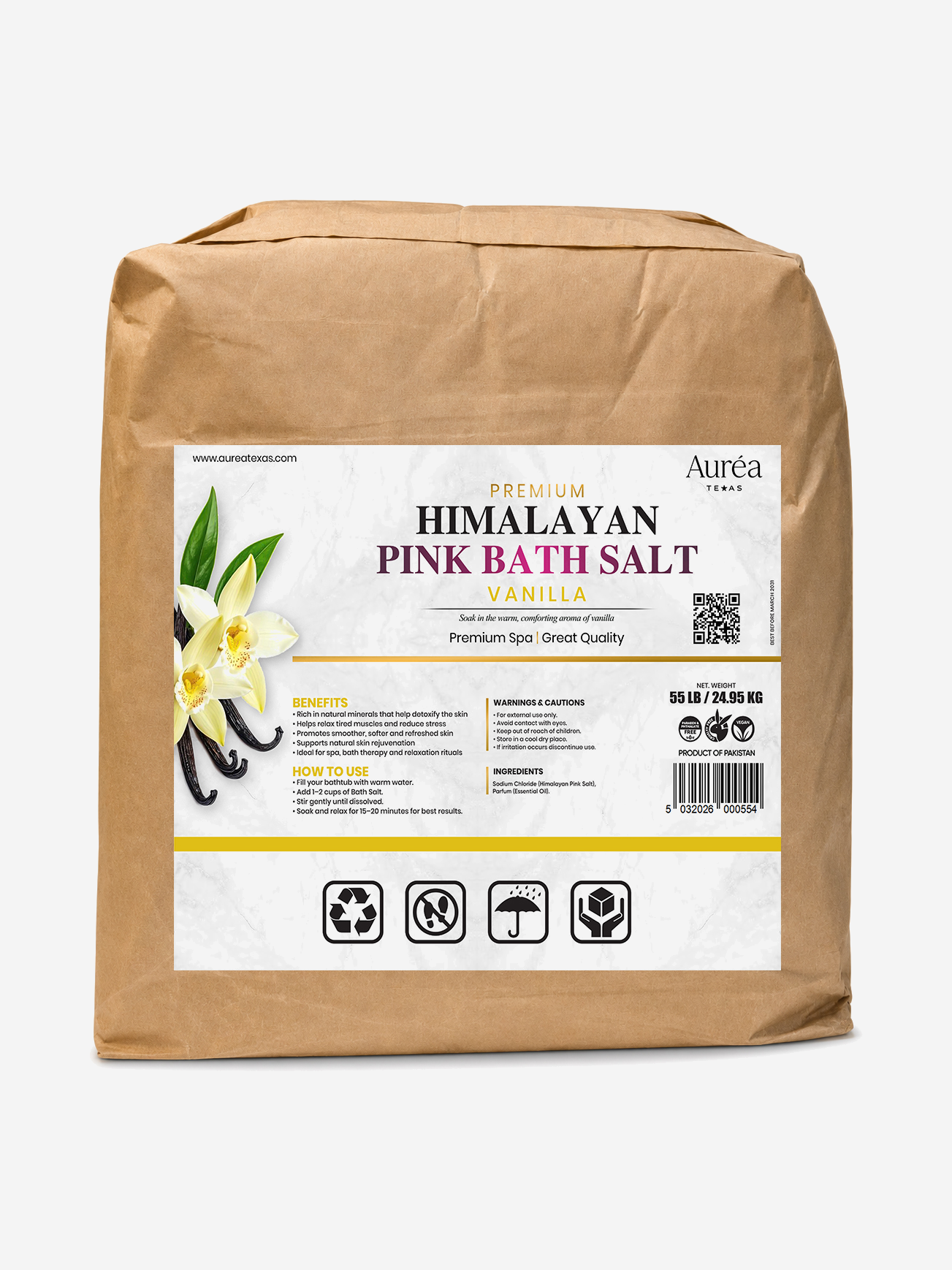 Premium Himalayan & Epsom Bath Salt – 55 lb Bag