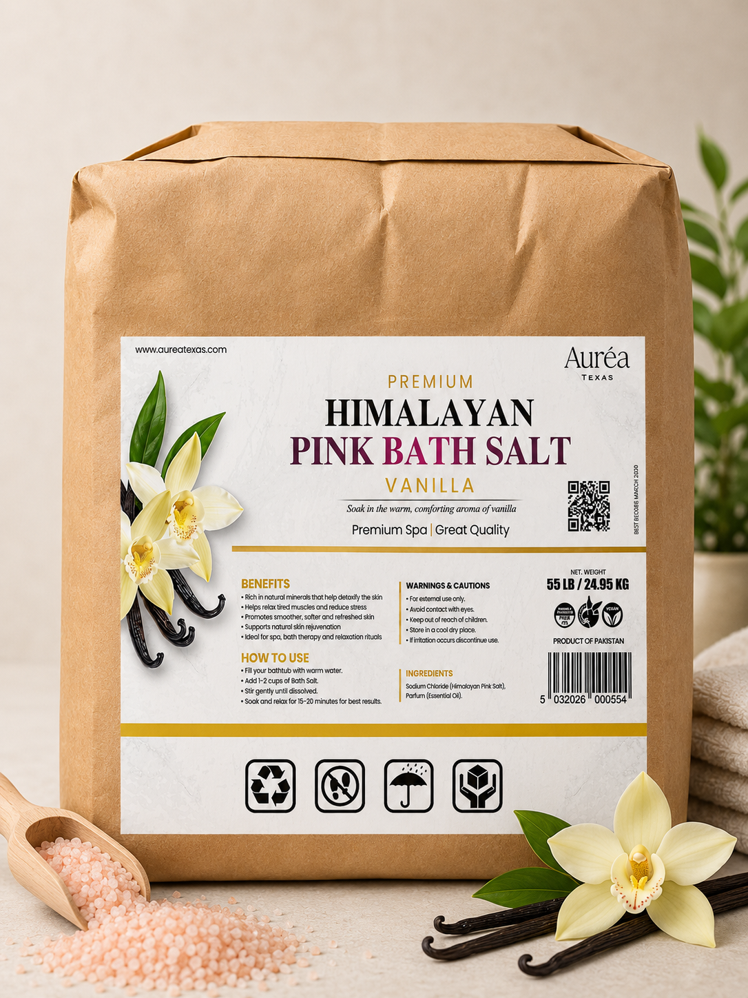 Premium Himalayan & Epsom Bath Salt – 55 lb Bag