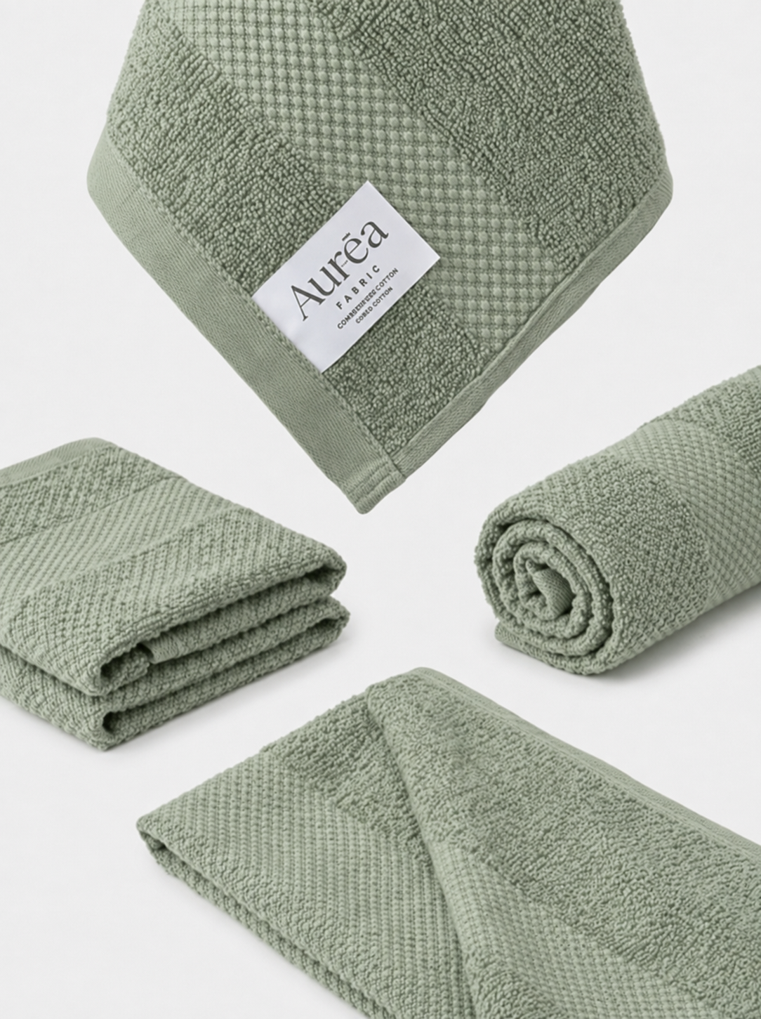 Premium Sage Meadow Green Hand Towel – 3 lb (16 x 27) | 10 Dozen Case
