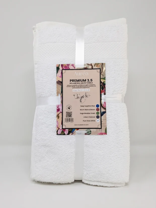 Premium Pure Snow White Hand Towel – 3.5 lb (16 x 29) 10 Dozen/Case