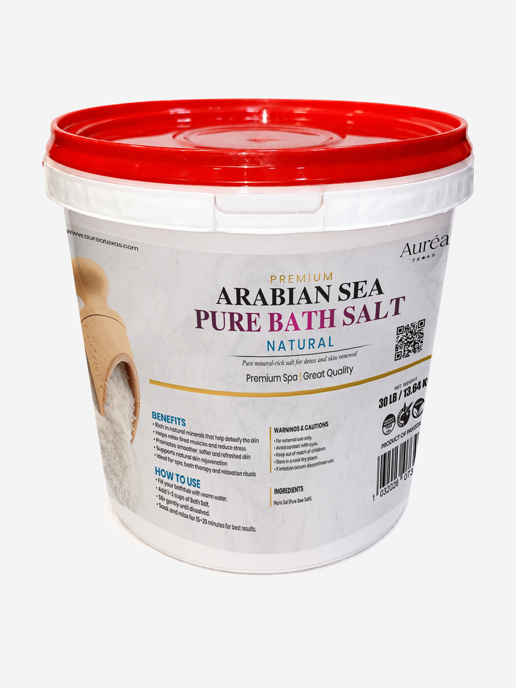 Premium Sea Salt Bath Salt – 30 lb Bucket
