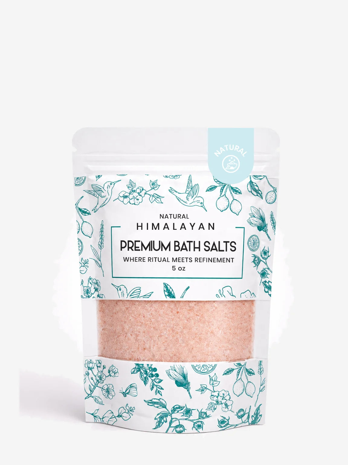 Premium Himalayan Pink Bath Salt – 5 oz, 48 Bags/Case