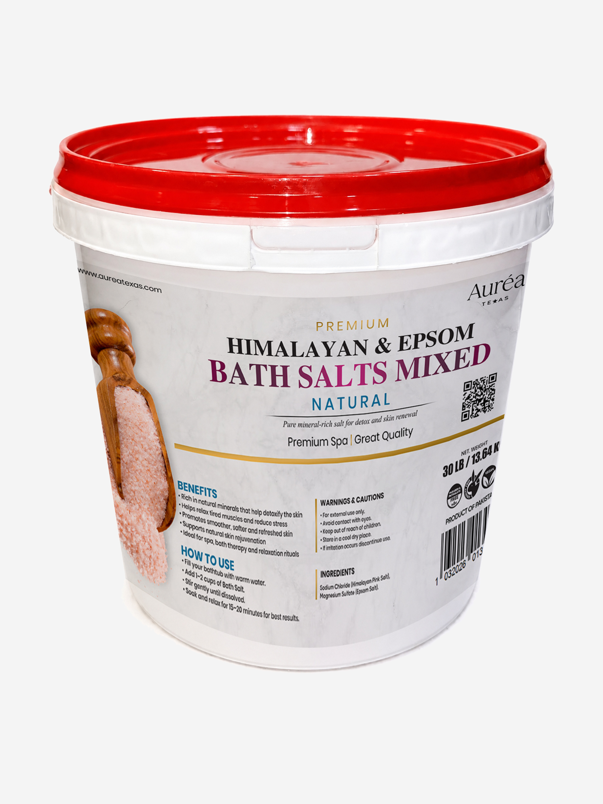 Premium Himalayan & Epsom Bath Salt – 30 lb Bucket