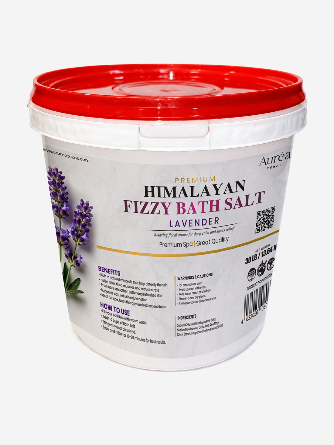Premium Himalayan Fizzy Bath Salt – 30 lb Bucket